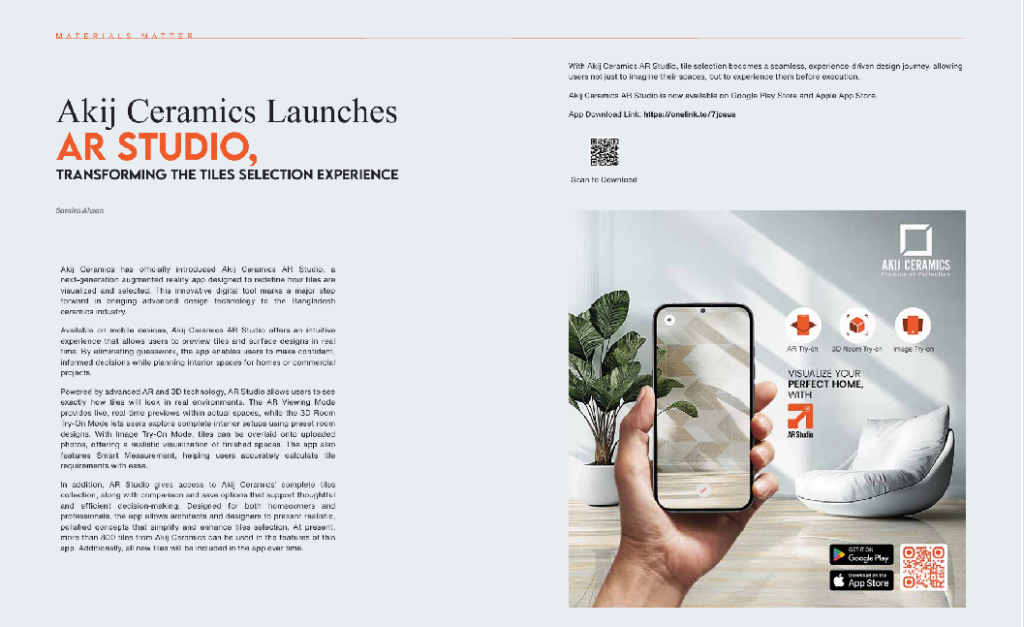Akij Ceramics Launches AR Studio by ArchBiz